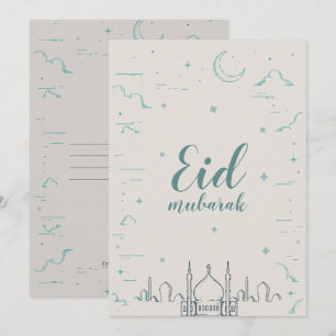 Eid Mubarak gevouwen wenskaart Kaart