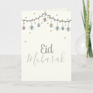 Eid Mubarak gevouwen wenskaart Kaart