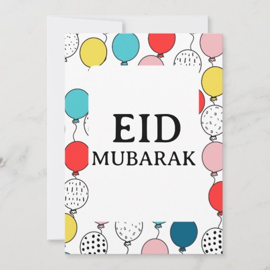 Eid Mubarak gevouwen wenskaart Kaart (Voorkant)
