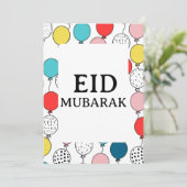Eid Mubarak gevouwen wenskaart Kaart (Staand voorkant)