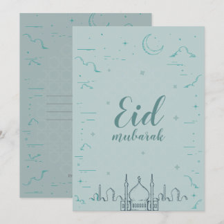 Eid Mubarak gevouwen wenskaart Kaart