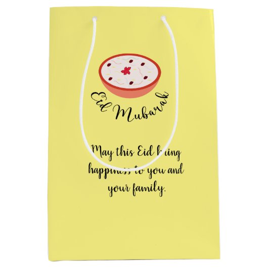 Eid mubarak Gift Bag Medium Cadeauzakje (Voorkant)