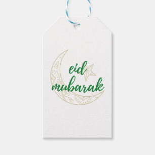 Eid Mubarak Gift Label - Groen en goud Cadeaulabel