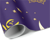 EID Mubarak Gift Navy Wrapping Paper Cadeaupapier (Rol Hoek)
