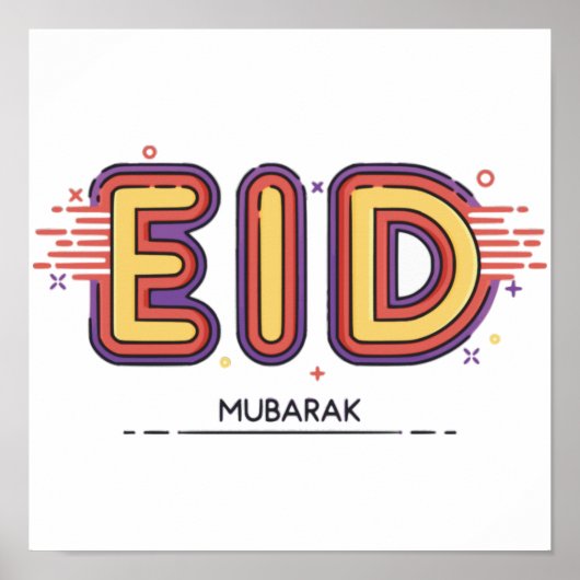 Eid Mubarak Gift: Onze Premium Eid Mubarak Poster (Voorkant)