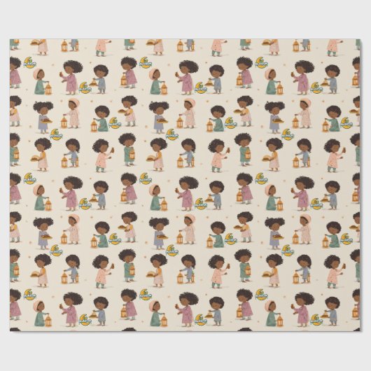 Eid Mubarak Gift Wrap Roll – Kids Celebration Cadeaupapier (Vlak)