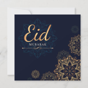 Eid Mubarak Gold Mandala Holiday Kaart