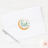 Eid Mubarak Gold Muslim Decorations Ronde Sticker (Envelop)