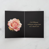 Eid Mubarak Gold Zwart Roos Elegant Eid Kaart (Binnen)