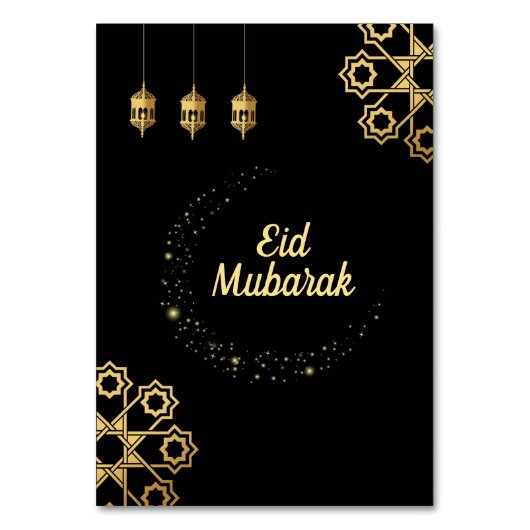 Eid Mubarak Golden Aanpassen Kaart (Voorkant)