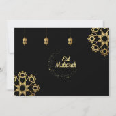 Eid Mubarak Golden Customize Kaart (Voorkant)