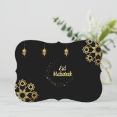 Eid Mubarak Golden Customize Kaart (Staand voorkant)