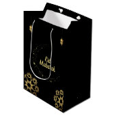 Eid Mubarak Golden Customize Medium Cadeauzakje (Voorkant Gekanteld)