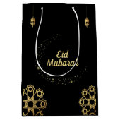 Eid Mubarak Golden Customize Medium Cadeauzakje (Voorkant)