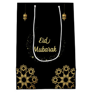 Eid Mubarak Golden Customize Medium Cadeauzakje