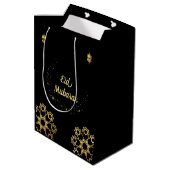 Eid Mubarak Golden Customize Medium Cadeauzakje (Achterkant Gekanteld)