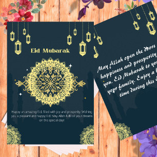 Eid Mubarak Golden Design Kaart