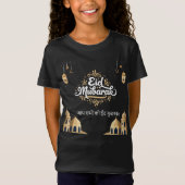Eid Mubarak Goud & Blauw T-shirt (Voorkant)