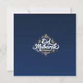 Eid Mubarak Gouden & Blauwe Kaart (Achterkant)