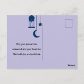 Eid Mubarak Gouden en paarse Mandala Briefkaart (Achterkant)