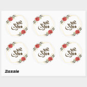 Eid Mubarak Gouden Frame Bloemsticker Ronde Sticker (Vel)