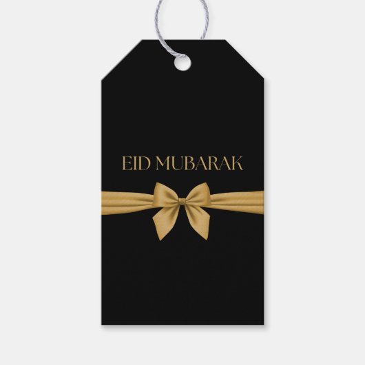 Eid Mubarak gouden lint Cadeaulabel (Voorkant)