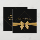 Eid Mubarak gouden lint Feestdagenkaart (Voorkant / Achterkant)