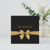 Eid Mubarak gouden lint Feestdagenkaart (Staand voorkant)