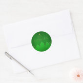Eid Mubarak Green Gold Mosque Ronde Sticker (Envelop)