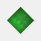 Eid Mubarak Green Gold Mosque Servetten (Hoek)