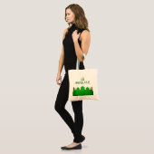 Eid Mubarak Green Gold Mosque Tote Bag (Voorkant (model))