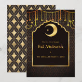 Eid Mubarak Greeting Feestdagenkaart (Voorkant / Achterkant)