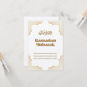 Eid Mubarak Greeting Kaart (Voorkant / Achterkant in situ)