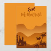 Eid Mubarak-groeten Feestdagenkaart (Voorkant / Achterkant)