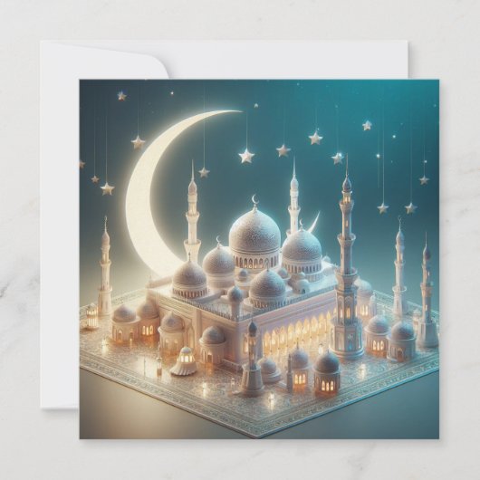 Eid Mubarak Groeten Tekst Feestdagenkaart (Voorkant)