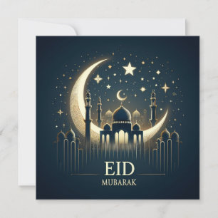 Eid Mubarak  Groeten Tekst Feestdagenkaart