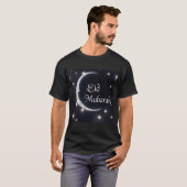 Eid Mubarak Halve Maan Design Mannen Tshirt (Voorkant volledig)