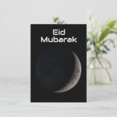 Eid Mubarak halve maan licht op licht Bedankkaart (Staand voorkant)