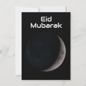Eid Mubarak halve maan licht op licht Bedankkaart (Voorkant)