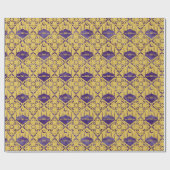 Eid Mubarak - Happy Eid - Amethyst en Gold Cadeaupapier (Vlak)