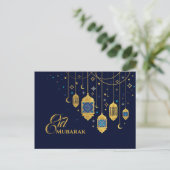 Eid Mubarak - Happy Eid Briefkaart (Staand voorkant)