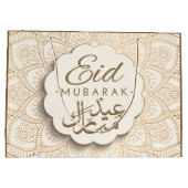 Eid Mubarak | Happy Eid Golden Calligraphy Mandala Groot Cadeauzakje (Achterkant)