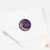 Eid Mubarak - Happy Eid - kleurrijk Ornament Ronde Sticker (Envelop)