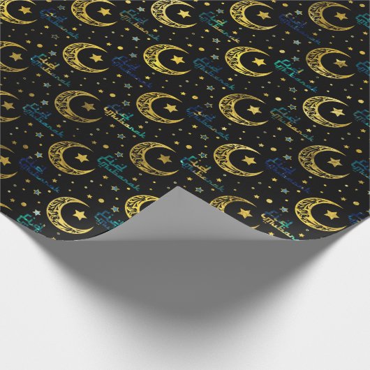 Eid Mubarak - Happy Eid - Ramadan Kareem Cadeaupapier (Hoek)