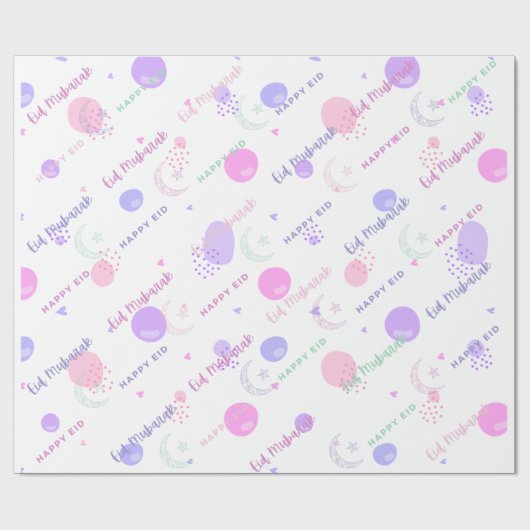 Eid Mubarak/Happy Eid Wrapping Paper Cadeaupapier (Vlak)