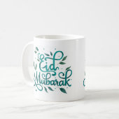 Eid Mubarak in Arabische kalligrafie in groene kle Koffiemok (Voorkant links)