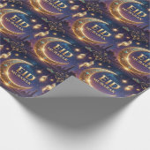 Eid Mubarak Islamic celebration Gold And navy Cadeaupapier (Hoek)