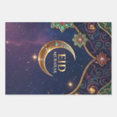 Eid Mubarak Islamic celebration Gold And navy Inpakpapier Vel (Voorkant)