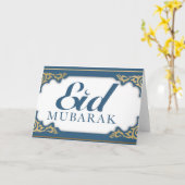Eid Mubarak // Islamic Celebration Greetings Card Kaart (Gele Bloem)