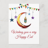 Eid Mubarak Islamic Crescent Briefkaart (Voorkant)